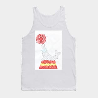 Spirograph Circus Seal: a Patterned Spirograph Collage Tank Top